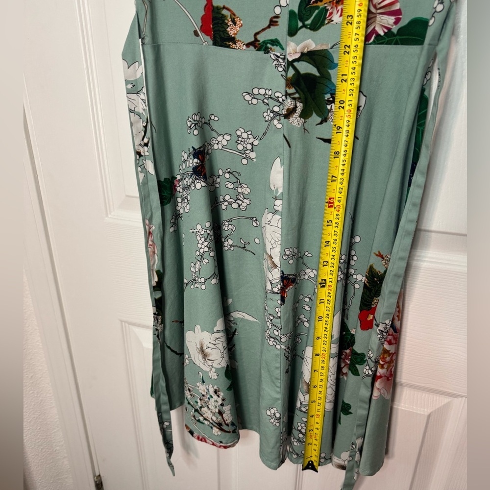 Green Fit and‎ Flare Midi Dress for Wedding Guests - Picture 7 of 7